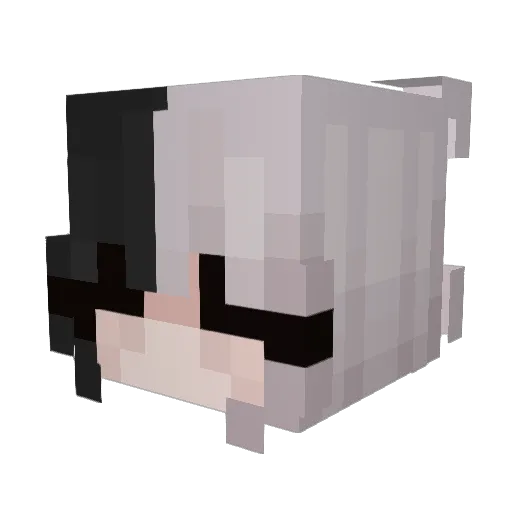 Ervva Minecraft avatar head, 3D render