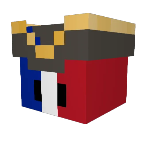 Erwanowitch Minecraft avatar head, 3D render