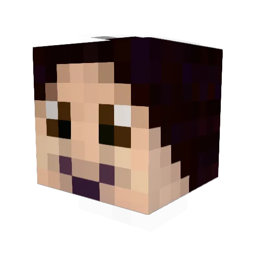 Erwelyn Minecraft avatar head, 3D render