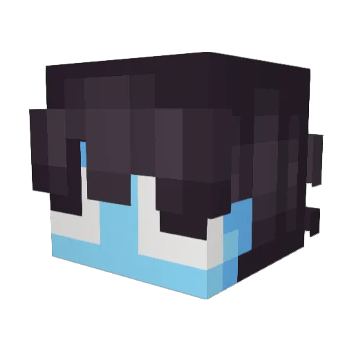 ErwinBiru Minecraft avatar head, 3D render