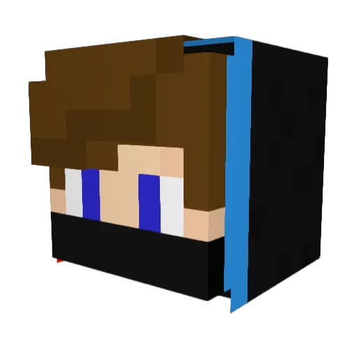 Erwzo Minecraft avatar head, 3D render