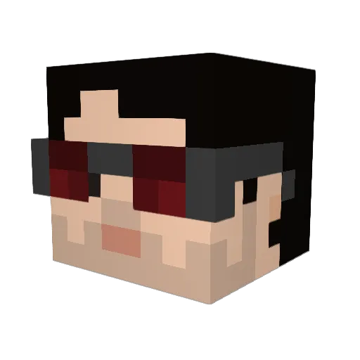 Erxemi Minecraft avatar head, 3D render
