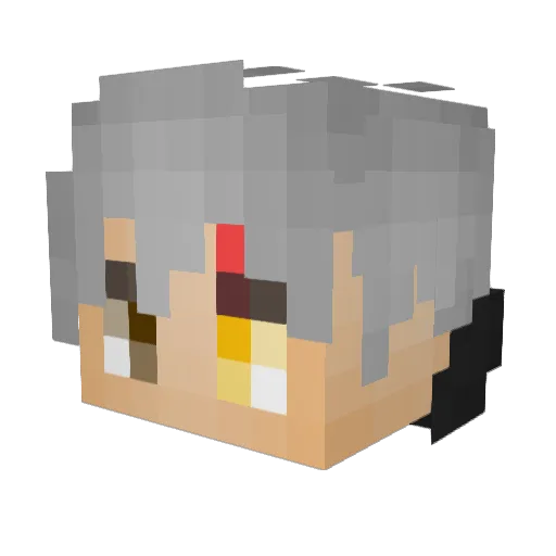 EryCh Minecraft avatar head, 3D render