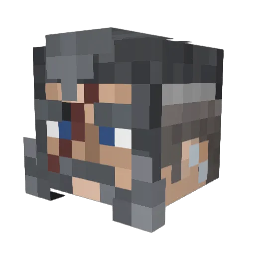 Erykkk Minecraft avatar head, 3D render
