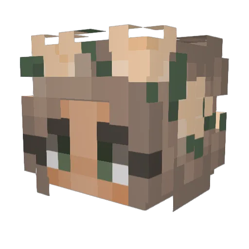 Erynix Minecraft avatar head, 3D render