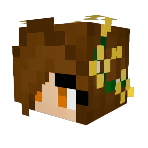 Eryoschi Minecraft avatar head, 3D render