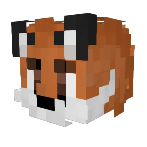 Eryzka Minecraft avatar head, 3D render