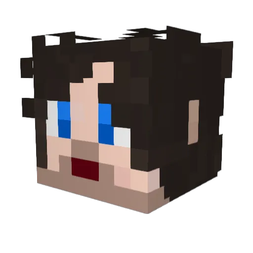 ErzaBennoda Minecraft avatar head, 3D render