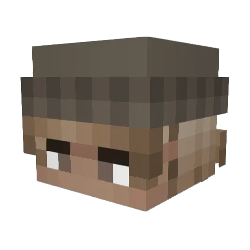 ErzaMC Minecraft avatar head, 3D render