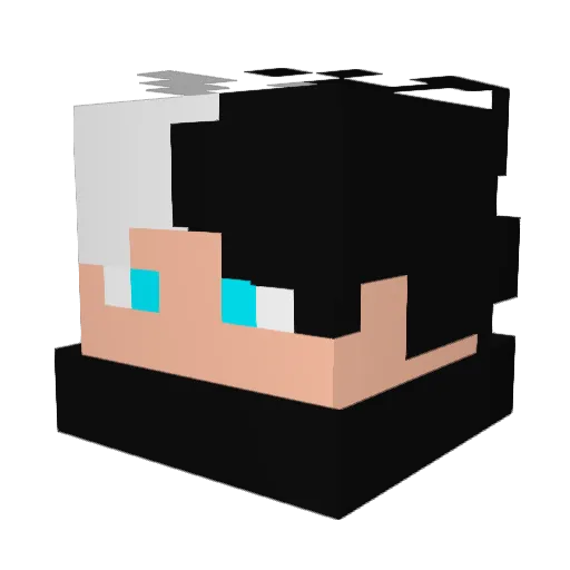 ErzaSparkes Minecraft avatar head, 3D render