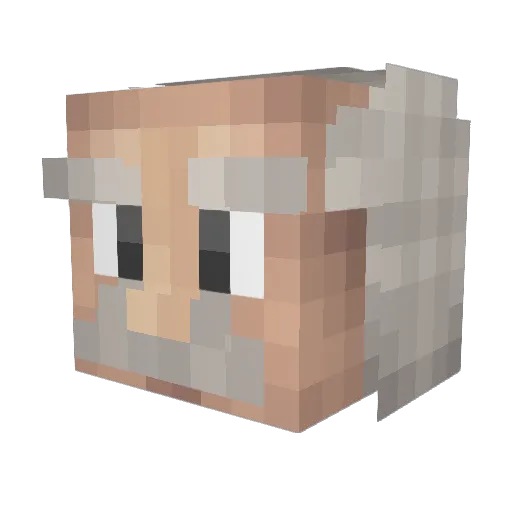 Erzberger Minecraft avatar head, 3D render