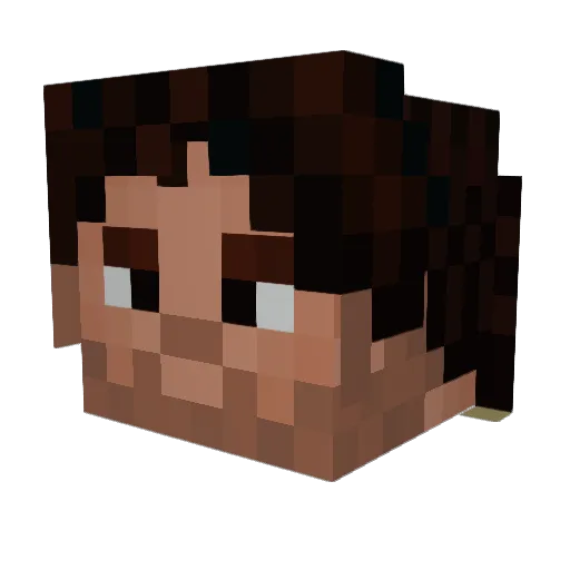 Es307001 Minecraft avatar head, 3D render