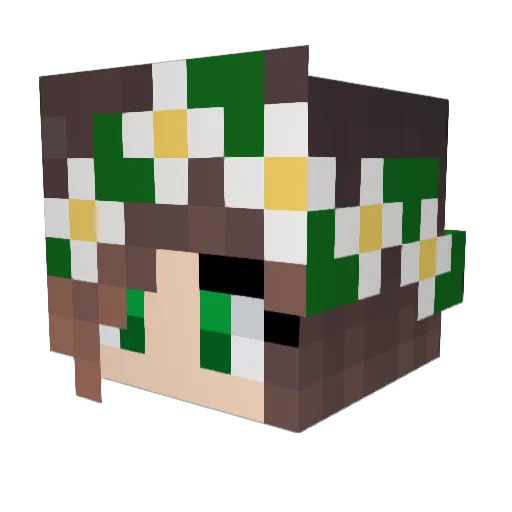 EsAlDa Minecraft avatar head, 3D render