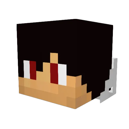 EsHaUcH Minecraft avatar head, 3D render