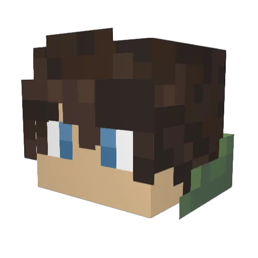 EsMeson Minecraft avatar head, 3D render