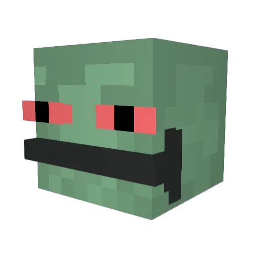 EsSi3 Minecraft avatar head, 3D render
