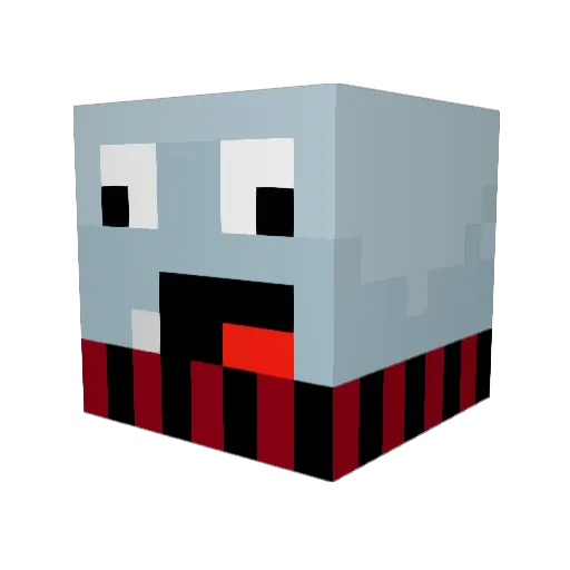 Es_Lit Minecraft avatar head, 3D render