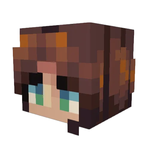 Esabelle Minecraft avatar head, 3D render