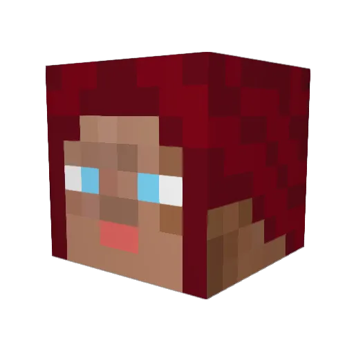 Esasherina Minecraft avatar head, 3D render