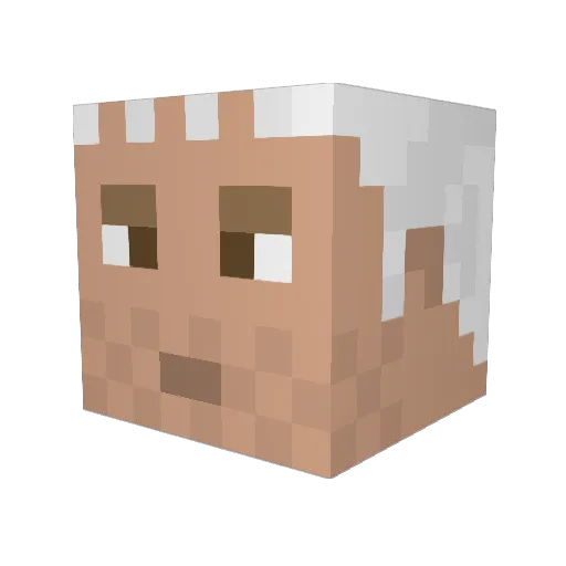 Esau Minecraft avatar head, 3D render