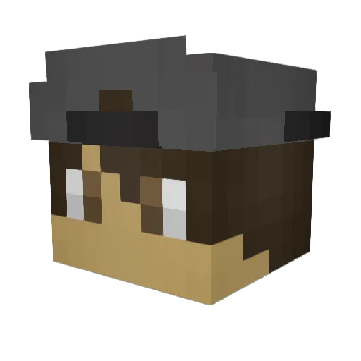 Esaups Minecraft avatar head, 3D render