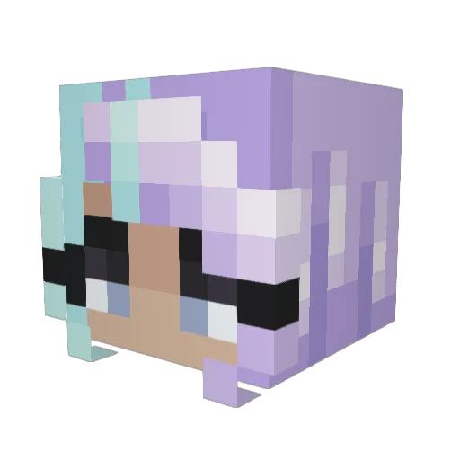 Esbae Minecraft avatar head, 3D render