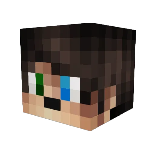 EsbirroX2 Minecraft avatar head, 3D render