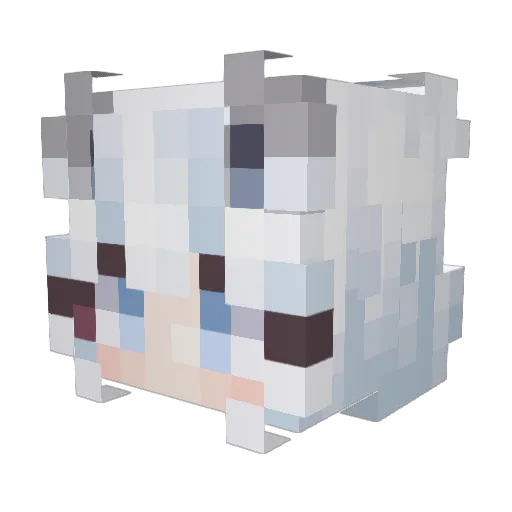 EscalopeChaud Minecraft avatar head, 3D render