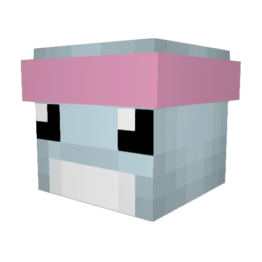 Escaltor Minecraft avatar head, 3D render