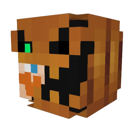EscanorSL Minecraft avatar head, 3D render