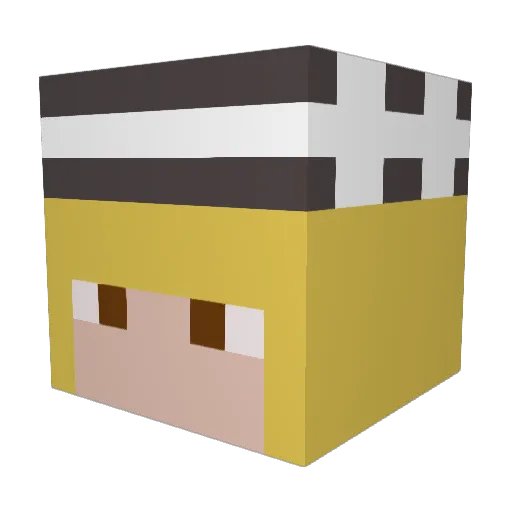 Escape137 Minecraft avatar head, 3D render