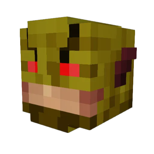 EscapingTNT Minecraft avatar head, 3D render