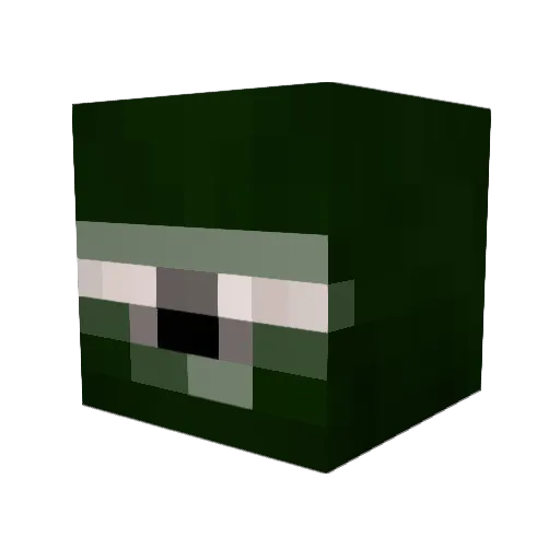 Escapriem Minecraft avatar head, 3D render