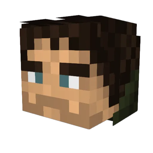 Escareth Minecraft avatar head, 3D render