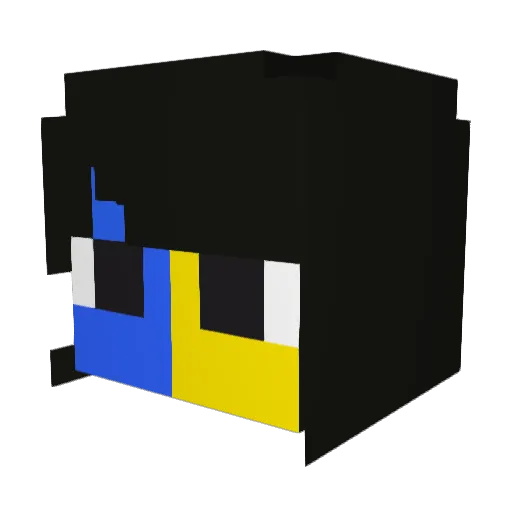 Escarlotto Minecraft avatar head, 3D render