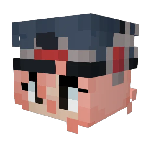 EscedDemPat Minecraft avatar head, 3D render