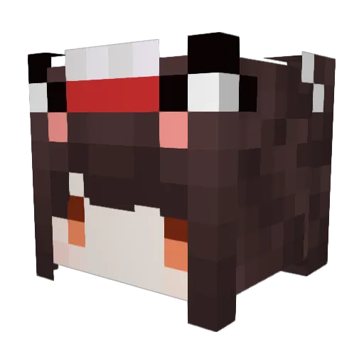Escheeee Minecraft avatar head, 3D render