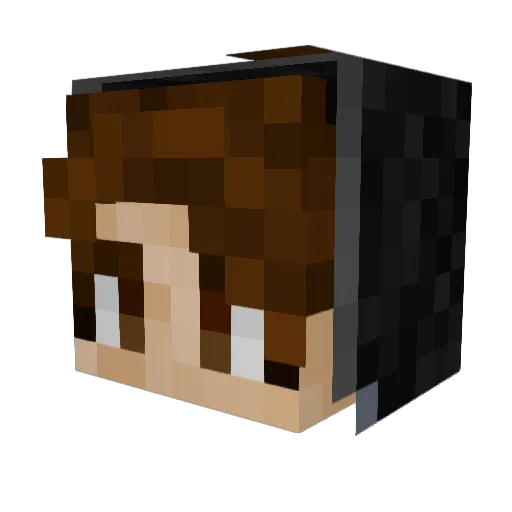 Escheresque Minecraft avatar head, 3D render