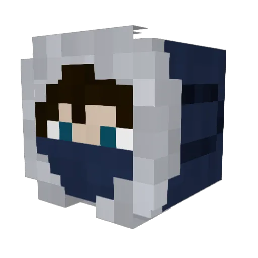 Esckimo Minecraft avatar head, 3D render