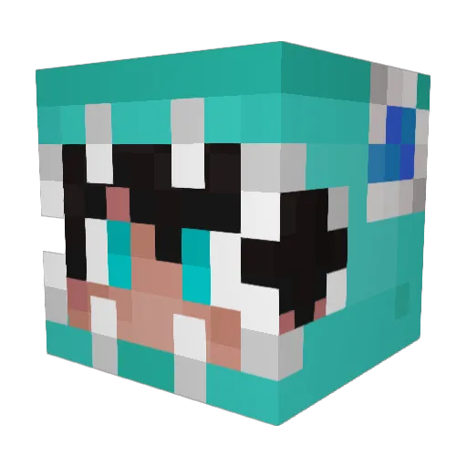 Escorpion280 Minecraft avatar head, 3D render