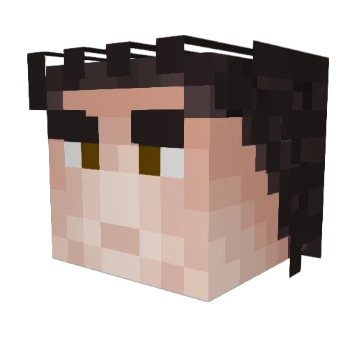 Escutch_ Minecraft avatar head, 3D render