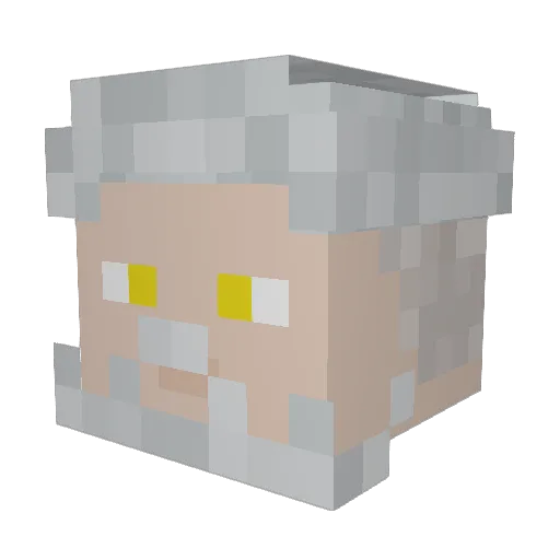 Escuti Minecraft avatar head, 3D render