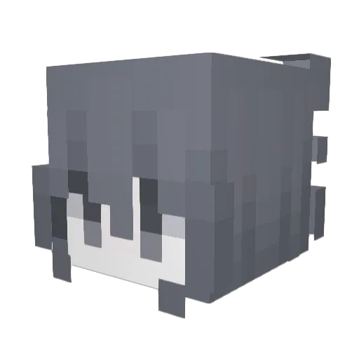 Esdaaa Minecraft avatar head, 3D render