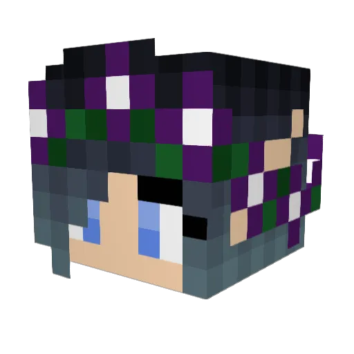 Esdarda Minecraft avatar head, 3D render