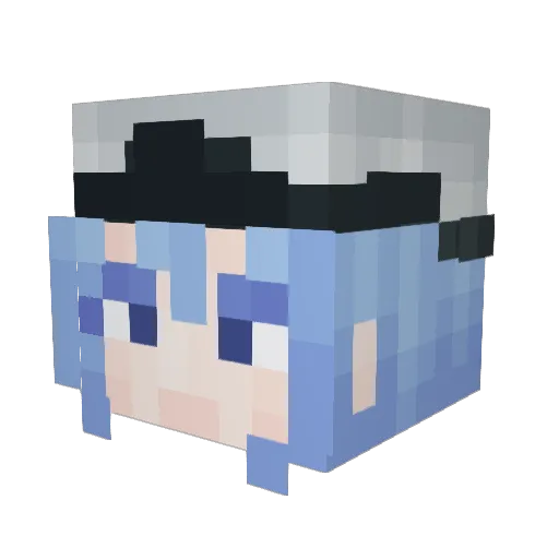 EsdeathVII Minecraft avatar head, 3D render