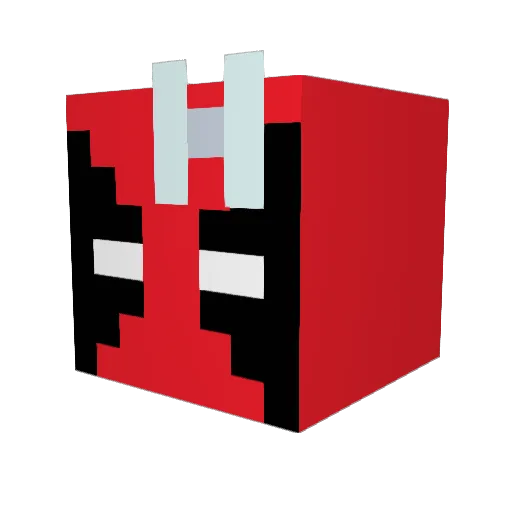 Eseben Minecraft avatar head, 3D render
