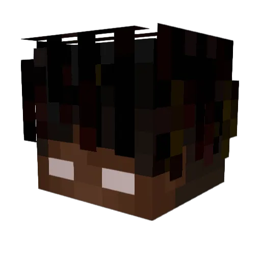 Esecuzione Minecraft avatar head, 3D render