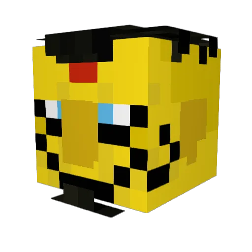 Eselballle Minecraft avatar head, 3D render