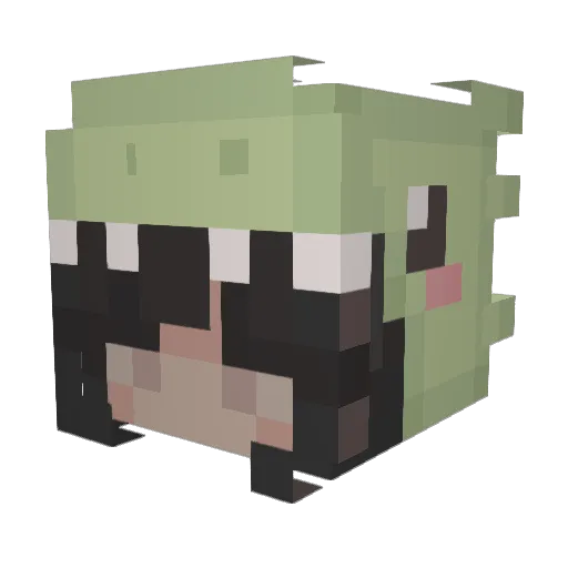 Esg25 Minecraft avatar head, 3D render