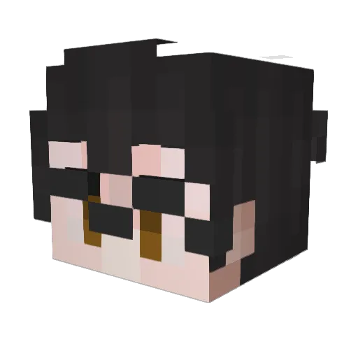 Eshext Minecraft avatar head, 3D render